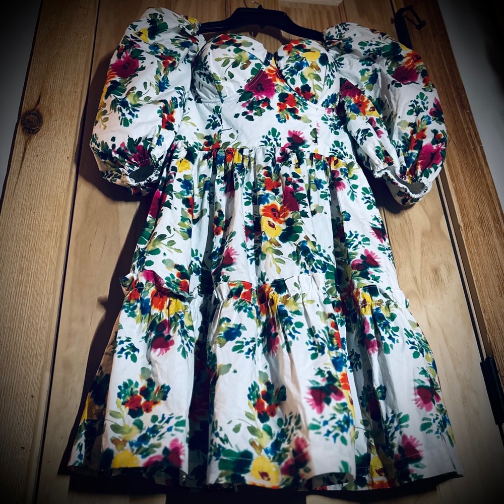 🆕 Cara Cara ‘Jessica’ Floral Puff Sleeve Women's Mini Dress (Sample Print) - Picture 7 of 11